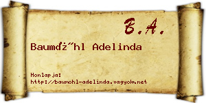 Baumöhl Adelinda névjegykártya
